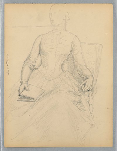 Boceto de mujer sentada de Daniel Huntington