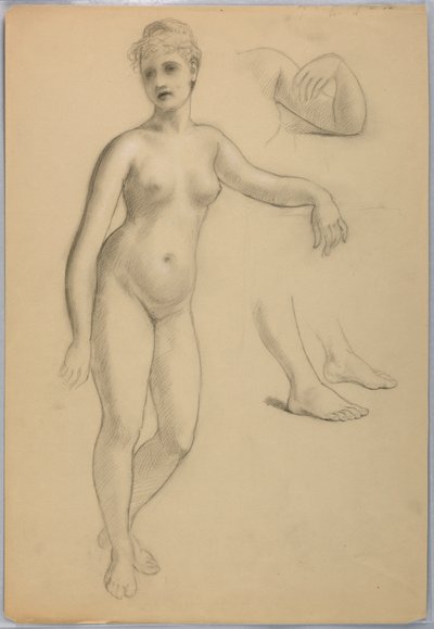 Desnudo femenino de pie de Daniel Huntington