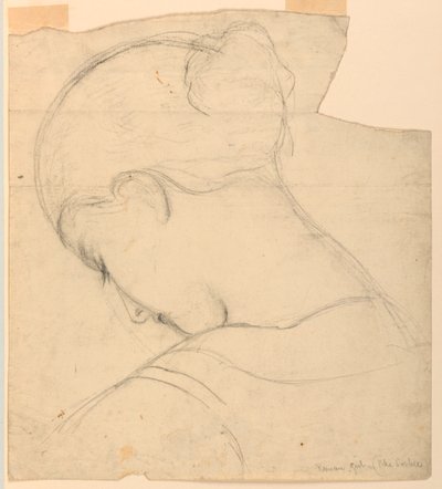 Estudio para "Chica romana", Cabeza de una mujer de Daniel Huntington