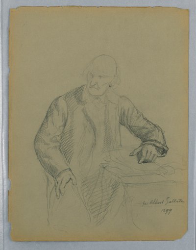 Estudio para un Retrato de Albert Gallatin, Sentado de Daniel Huntington