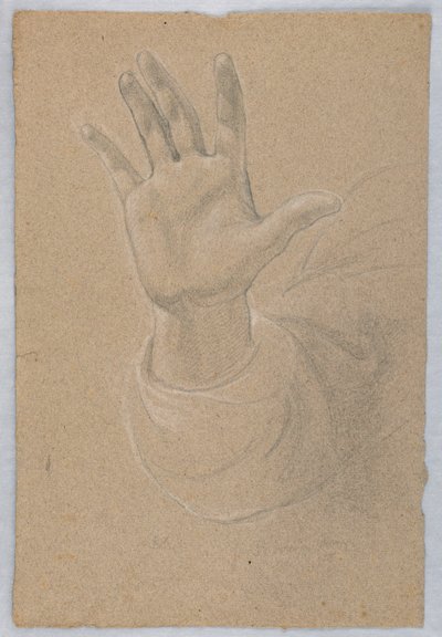 Estudio de mano para "Mártires cristianos tempranos" de Daniel Huntington