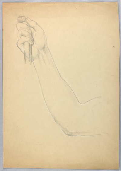 Estudio del brazo derecho para "Cristiana y su familia pasando por el valle de la sombra de la muerte" de Daniel Huntington