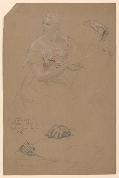 Estudio de mujer para "Filosofía y arte cristiano" de Daniel Huntington