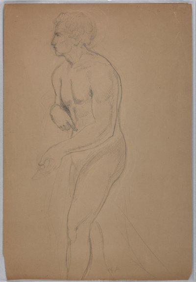 Estudio de un desnudo masculino para "El tributo" de Daniel Huntington