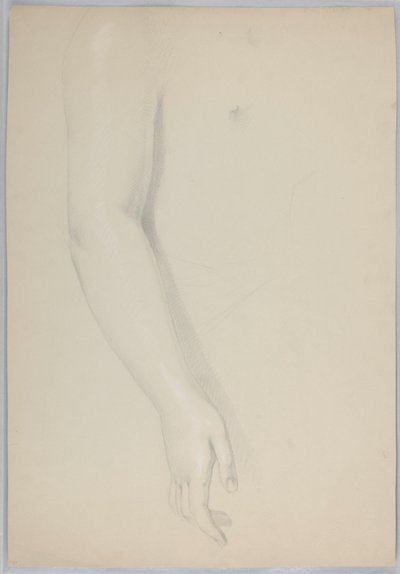 Estudio de un brazo para "Cristiana y su familia pasando por el valle de la sombra de la muerte" de Daniel Huntington