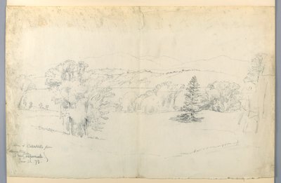 El río Hudson y Catskills desde Barrytown de Daniel Huntington