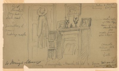 Biblioteca de Washington Irving en Sunnyside de Daniel Huntington