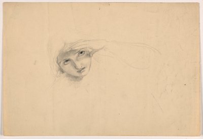 Mujer protegiéndose los ojos de Daniel Huntington