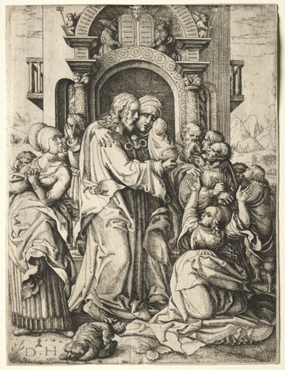 Christ Taking Leave of His Mother de Daniel I Hopfer