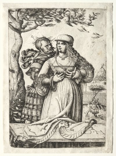 Soldier embracing a woman de Daniel I Hopfer