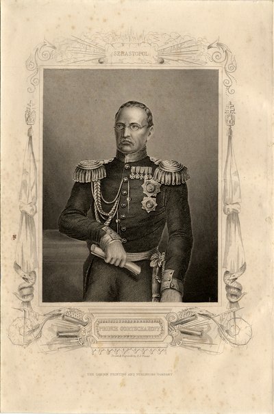 Retrato del Príncipe Mikhail Dmitrievich Gorchakov 1795-1861, 1856 de Daniel John Pound