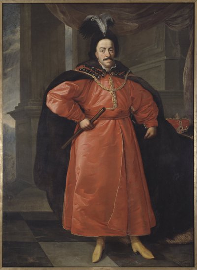 Jean II Casimir Vasa, rey de Polonia y gran duque de Lituania (detalle) de Daniel Jerzy Schultz