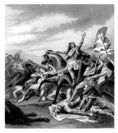 Batalla de Tolbiacum, 496 d.C., 1875 de Daniel John Pound
