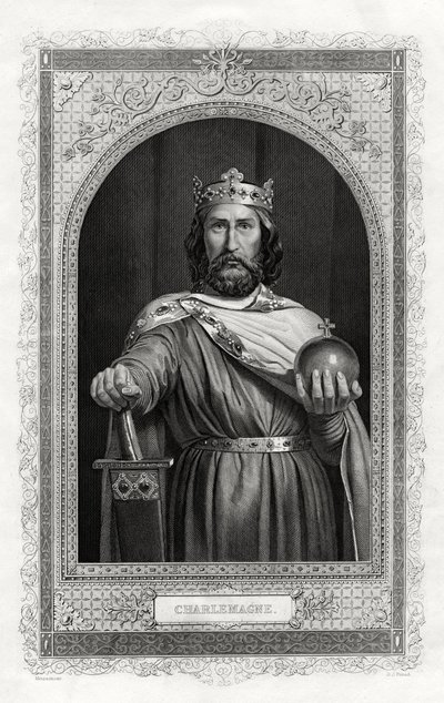 Carlomagno, rey de los francos, 1875 de Daniel John Pound