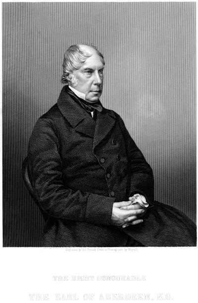 George Gordon, 4º Conde de Aberdeen 1784-1860, estadista escocés, c1860 de Daniel John Pound
