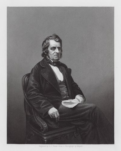 John Arthur Roebuck, político británico (grabado) de Daniel John. Pound