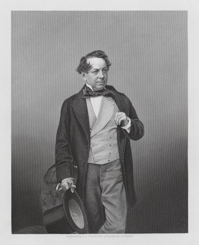 John Baldwin Buckstone, actor y dramaturgo inglés (grabado) de Daniel John. Pound