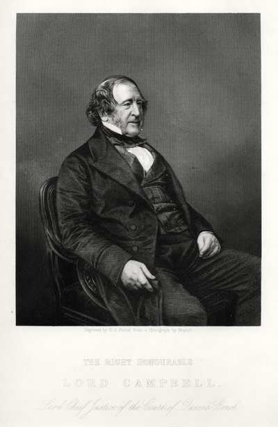 John Campbell, 1er Barón Campbell, político y abogado liberal británico, c1880 de Daniel John Pound