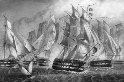 Victoria de Sir Charles Napier frente al Cabo de San Vicente, 5 de julio de 1833, c1857 de Daniel John Pound