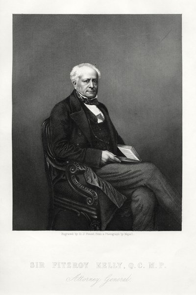 Sir Fitzroy Kelly, juez inglés, c1880 de Daniel John Pound