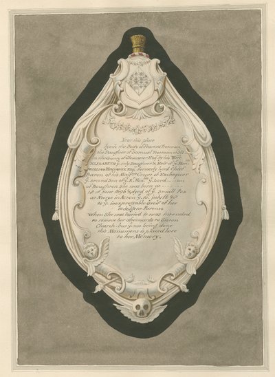 Monumento a Fraces Trotman de la Iglesia de Acton de Daniel Lysons