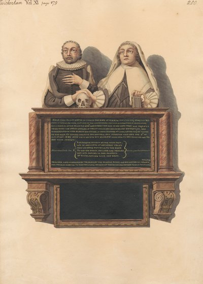 Monumento a Francis Poulton de la iglesia de Twickerham de Daniel Lysons