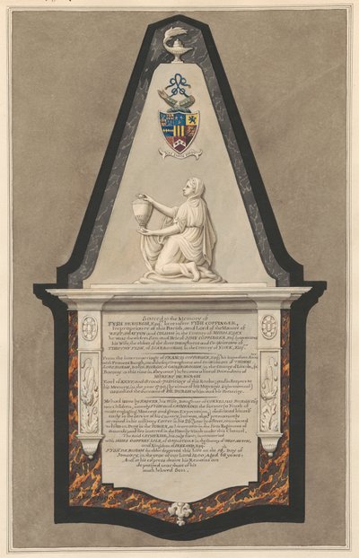 Monumento a Fysh Deburgh de la iglesia de Drayton de Daniel Lysons