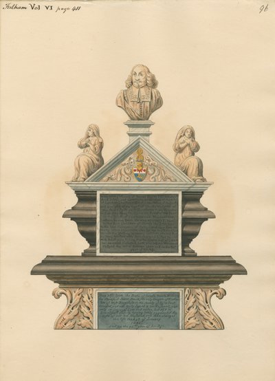 Monumento a James Smith y Sarah Smith, su esposa de Daniel Lysons