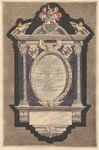 Monumento a Orlando Bridgeman de la iglesia de Teddington de Daniel Lysons