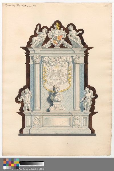 Monumento a Orlando Humpreys de la iglesia de Barking de Daniel Lysons