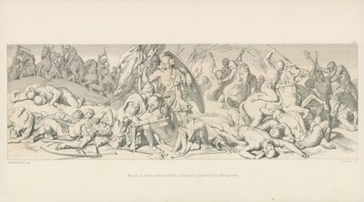 Harold, frente al Estandarte de Inglaterra, es atravesado por una flecha caída de Daniel Maclise