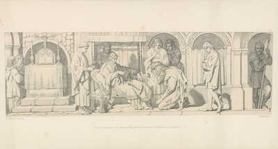Harold, regresado de Normandía, se presenta ante Eduardo el Confesor de Daniel Maclise