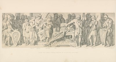 El juramento de fidelidad de Harold a Guillermo, jurado sobre las reliquias ocultas de los santos de Daniel Maclise
