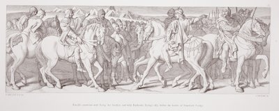 Entrevista de Harold con Tostig, su hermano, y con Hardrada, aliado de Tostig, antes de la Batalla de Stamford Bridge, de 