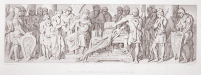 El juramento de fidelidad de Harold a William, jurado sobre las reliquias ocultas de los santos, de 