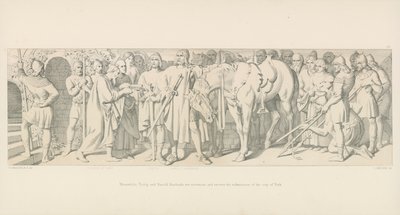 Mientras tanto, Tostig y Harold Hardrada son victoriosos y reciben la sumisión de la ciudad de York de Daniel Maclise