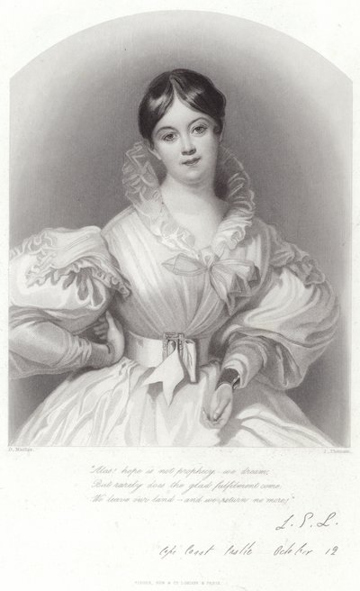 Retrato de Letitia Elizabeth Landon de Daniel Maclise