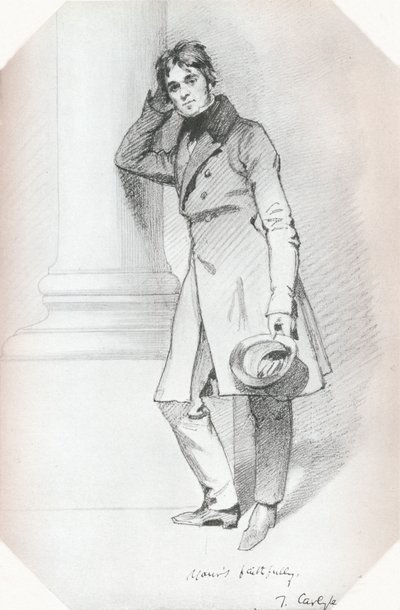 Retrato de Thomas Carlyle, historiador y filósofo, c1830 de Daniel Maclise