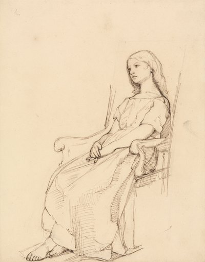 Estudio de una joven sentada de Daniel Maclise