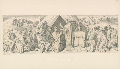 La víspera de la batalla. Observancia piadosa de los normandos de Daniel Maclise