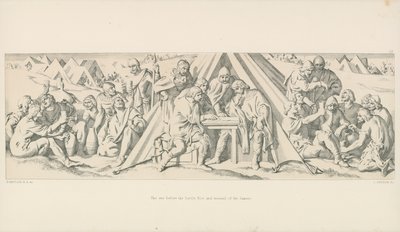 La víspera de la batalla. Alboroto y jolgorio de los sajones de Daniel Maclise