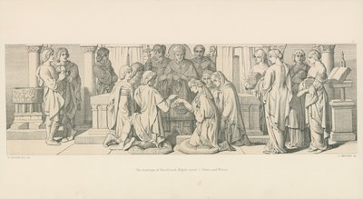 El matrimonio de Harold con Aldyth, hermana de Edwin y Morcar de Daniel Maclise