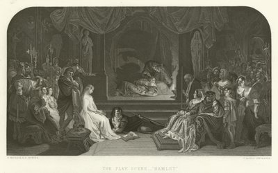 La escena de la obra en Hamlet de Daniel Maclise