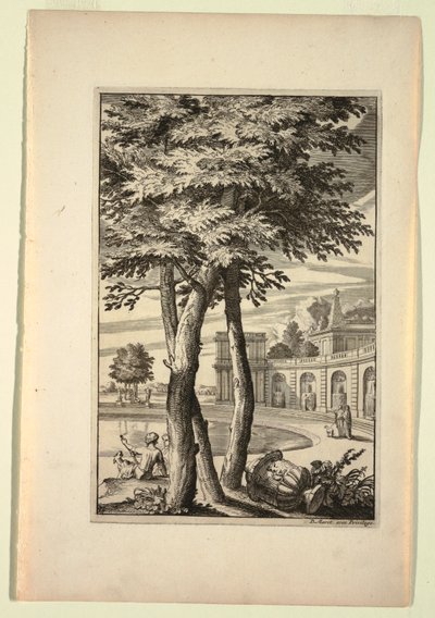 Placa en Nouveaux Livre de Paysages (Nuevo libro de paisajes) de Daniel Marot