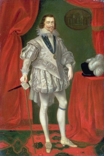 Retrato de George Villiers, primer duque de Buckingham de Daniel Mytens