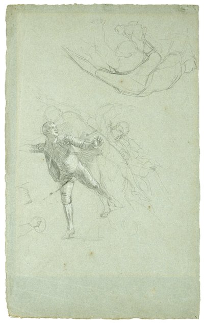 Estudio para El sitio de Gibraltar (Estudio para una figura en un cañón en el bote), 1785-1786 de Daniel Mytens