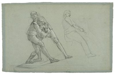 Estudio para El sitio de Gibraltar (Estudio de figuras tirando de una cuerda), 1785-1786 de Daniel Mytens