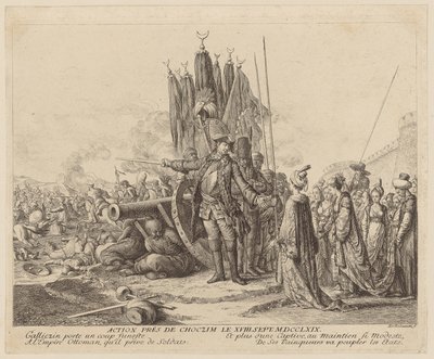 Batalla cerca de Choczim el 18 de septiembre de 1769 de Daniel Nikolaus Chodowiecki