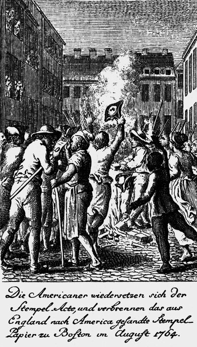 Americanos rebelándose contra la 