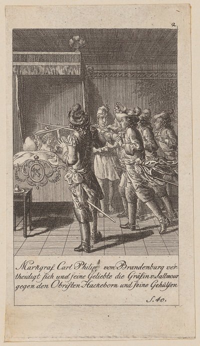 Hoja 2 de la serie «Historia de Brandeburgo» de Daniel Nikolaus Chodowiecki